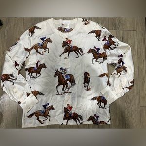 - Escada womens size 42 silk jockey blouse